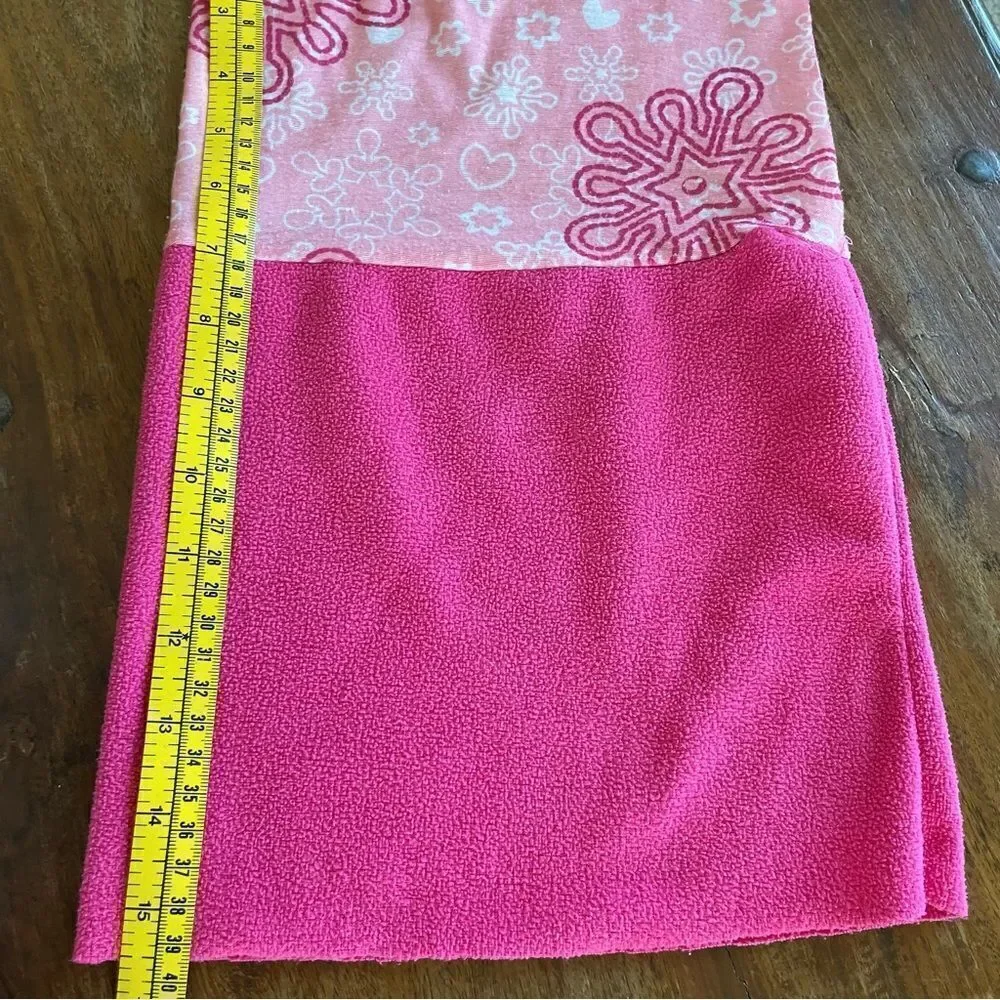 Little Girls Pink Infinity Scarf Snowflakes